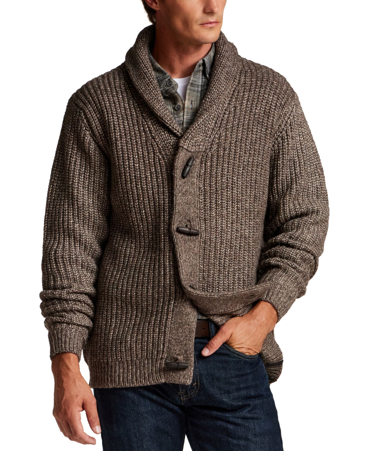 Men's Mixy Shawl Collar Cardigan Sweater