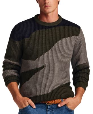 Men's Chunky Abstract Crewneck Sweater