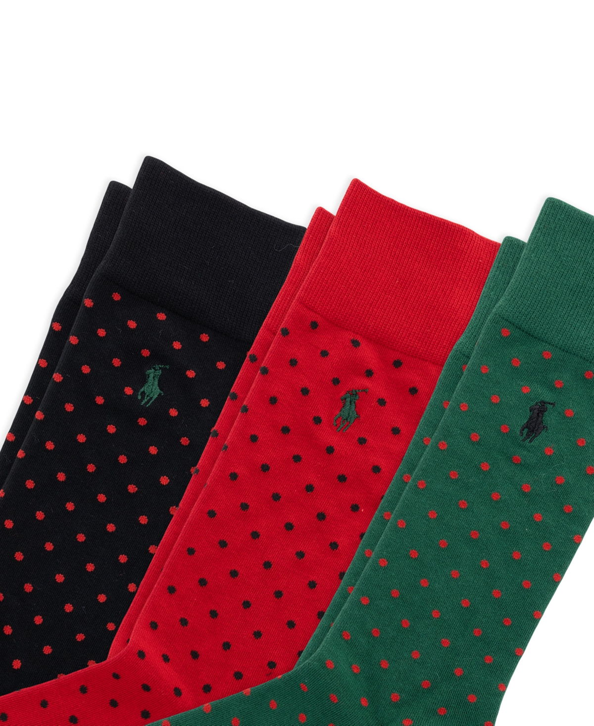 Polo Ralph Lauren Men's 3-Pk. Classic Dot Dress Socks