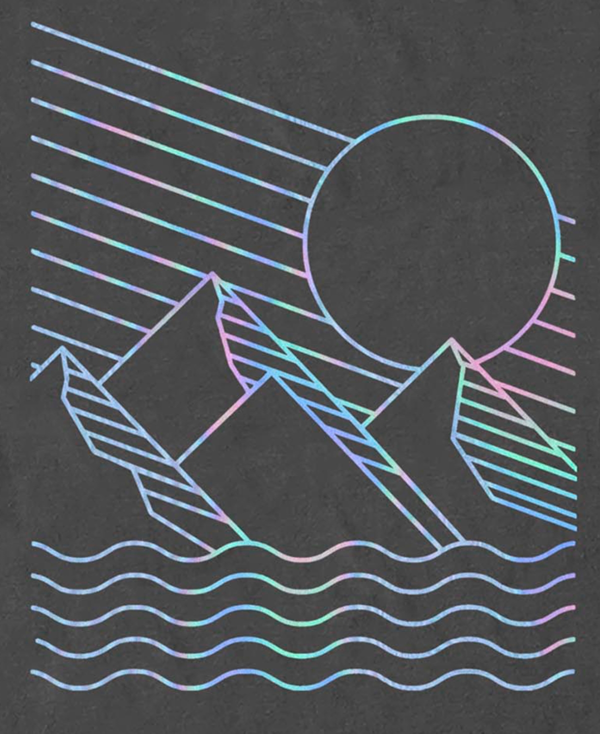 Fifth Sun Men's Mountain Holo Graphic Cotton Crewneck T-Shirt