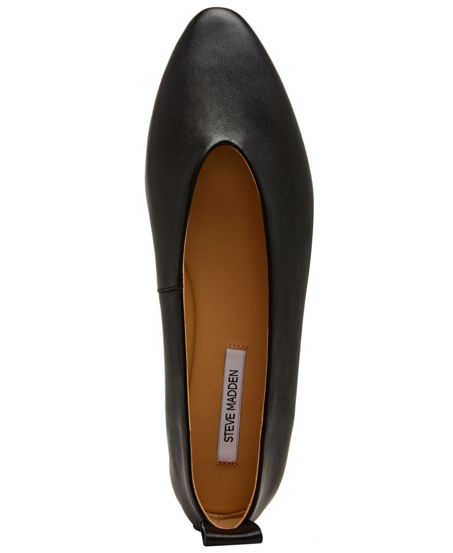 Женские балетки Steve Madden Swanky с высоким подъёмом и миндалевидным носком, цвет: Чёрный кожаный — фото 4