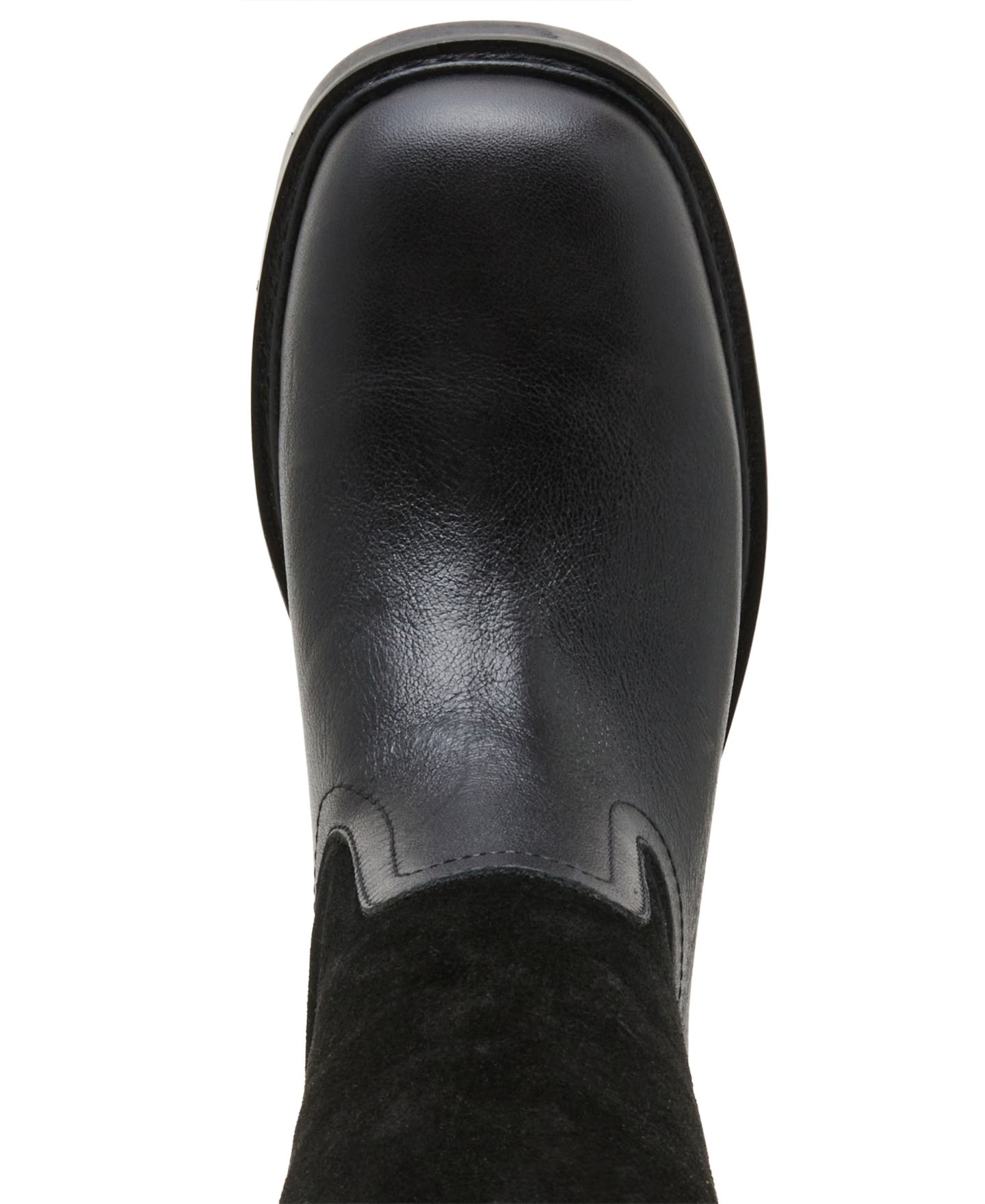 Женские ботинки Steve Madden Ramble Lug-Sole Tall Riding Boots, Regular & Wide Calf, цвет: Чёрный замшевый разноцветный — фото 4
