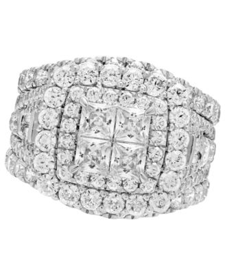 3-Piece Diamond Halo Bridal Set (4 ct. t.w.) in 14k White Gold