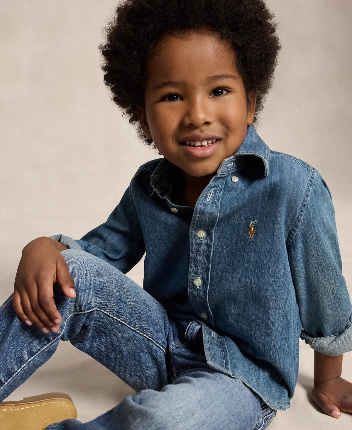 Polo Ralph Lauren Toddler and Little Boys Cotton Chambray Shirt