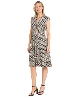 Petite A-Line Sleeveless V-Neck Dress