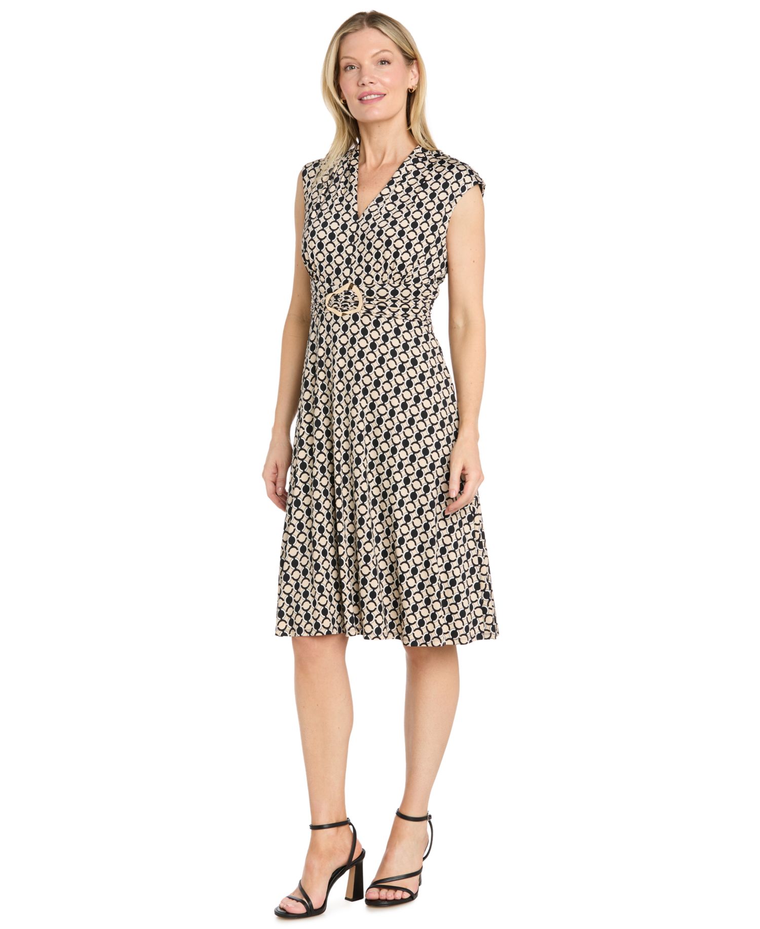 Petite A-Line Sleeveless V-Neck Dress