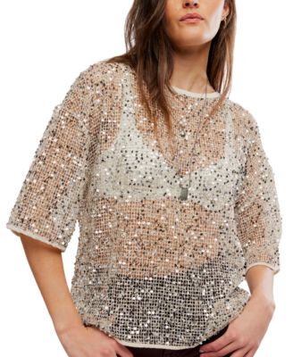 Women's Calypso Sparkly Oversized T-Shirt
