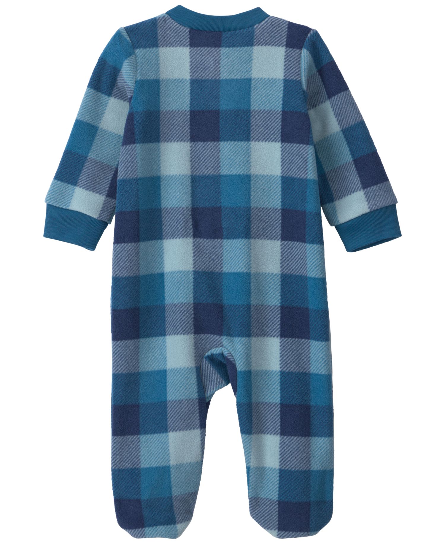 Baby Boys' Bear Plaid Fleece 2-Way Zip Sleep & Play