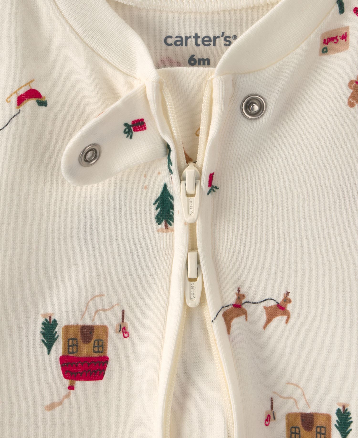 Baby Boys' Dreaming of Santa Long-Sleeve Buffalo-Check Bodysuit and Footed Pajama Pant, 3-Piece Set