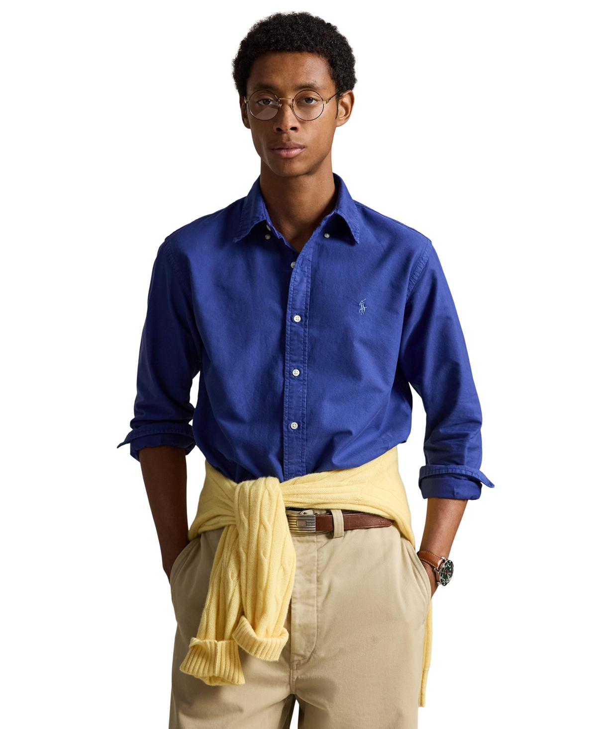 Polo Ralph Lauren Men's Classic-Fit Garment-Dyed Oxford Button-Down Collar Shirt