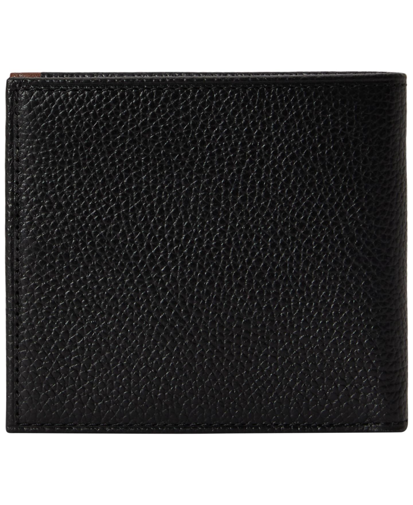 Кошелёк Polo Ralph Lauren Two-Tone Leather Billfold Wallet, цвет: Чёрный / Седельно-коричневый — фото 3