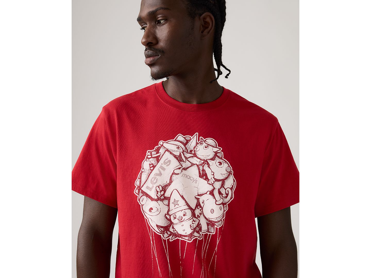 Мужская футболка Levi's Macy's 100th Parade Graphic Regular-Fit, цвет: Macys X Levis Balloons Emboldened Jersey — фото 2