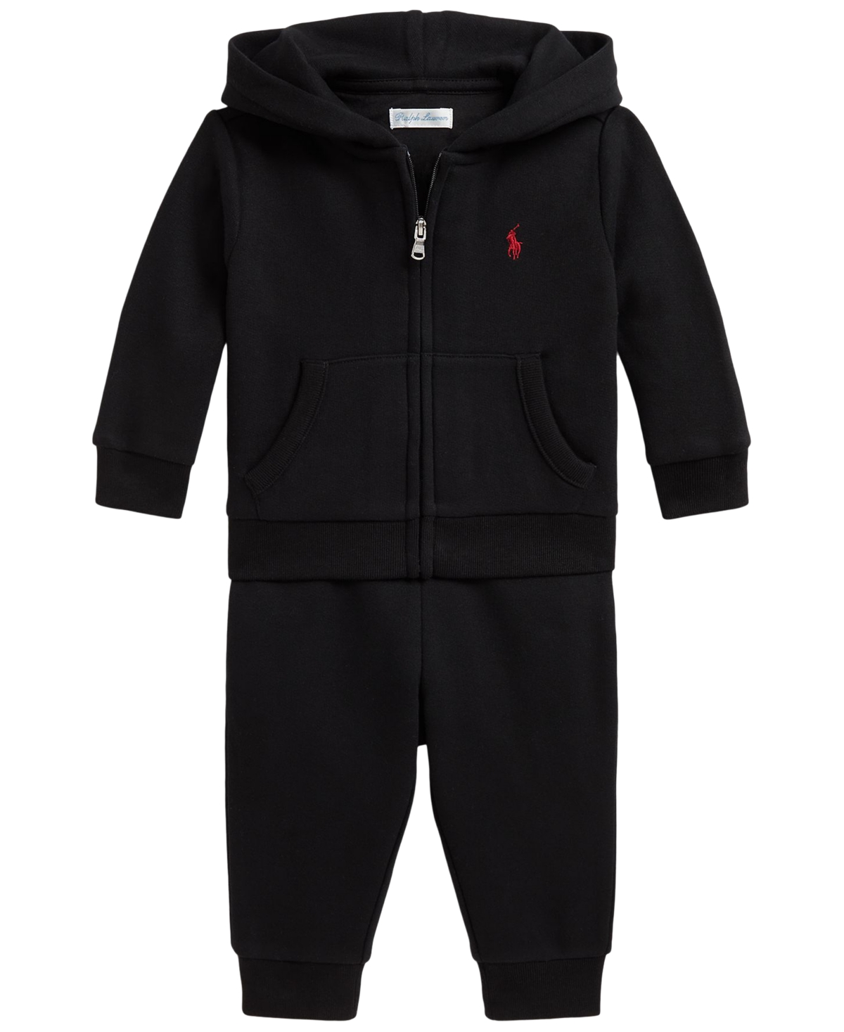 Polo Ralph Lauren Baby Boys' Hooded Long-Sleeve Full-Zip Hoodie and Pants, 2-Piece Set