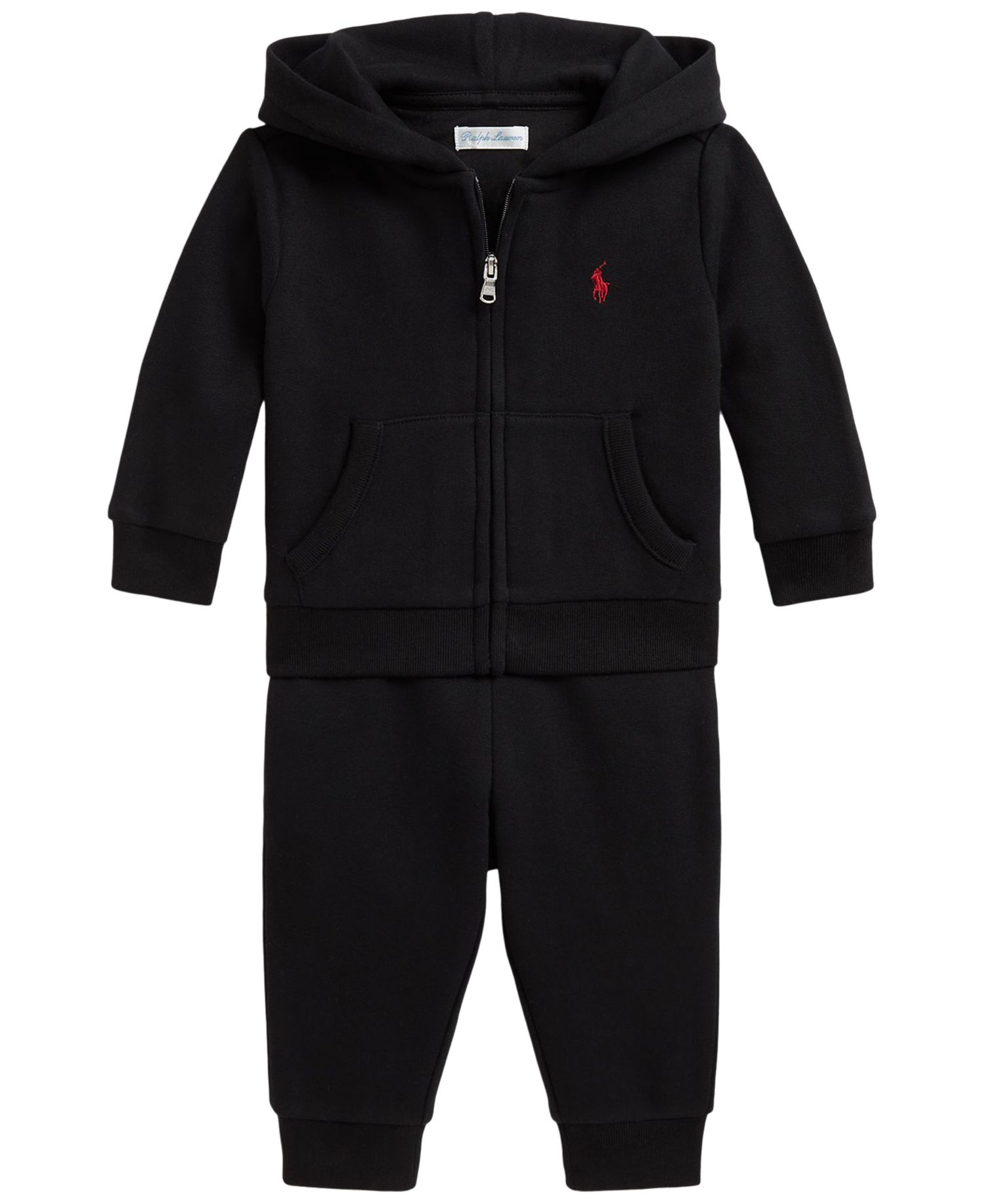 Baby Boys' Hooded Long-Sleeve Full-Zip Hoodie and Pants, 2-Piece Set