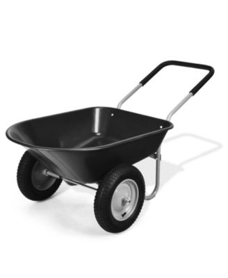 2 Tire Wheelbarrow Garden Cart Heavy-duty Dolly Utility Cart