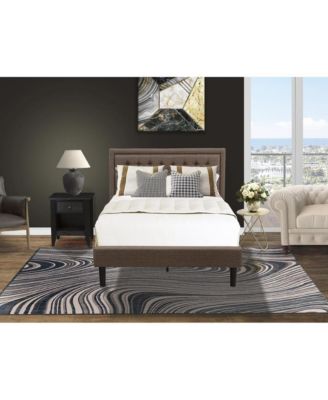KD18F-1GA06 2 Piece Bedroom Set - Full Size Bed Brown Headboard with 1 Wooden Nightstand