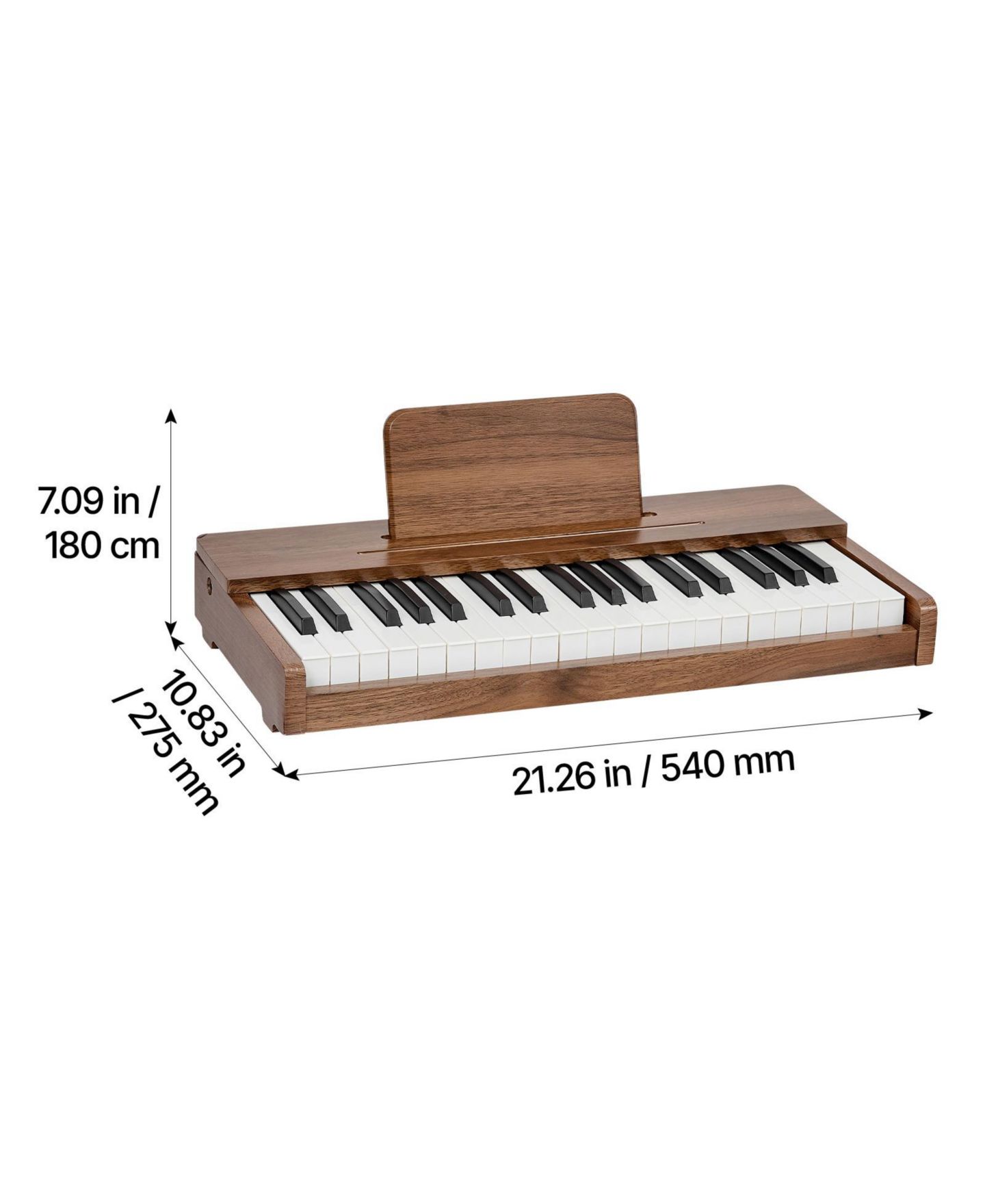 Детская игрушка Mecale 37-Key Extended Range Wooden Kids Digital Piano, Ages 3+, цвет: Коричневый — фото 5