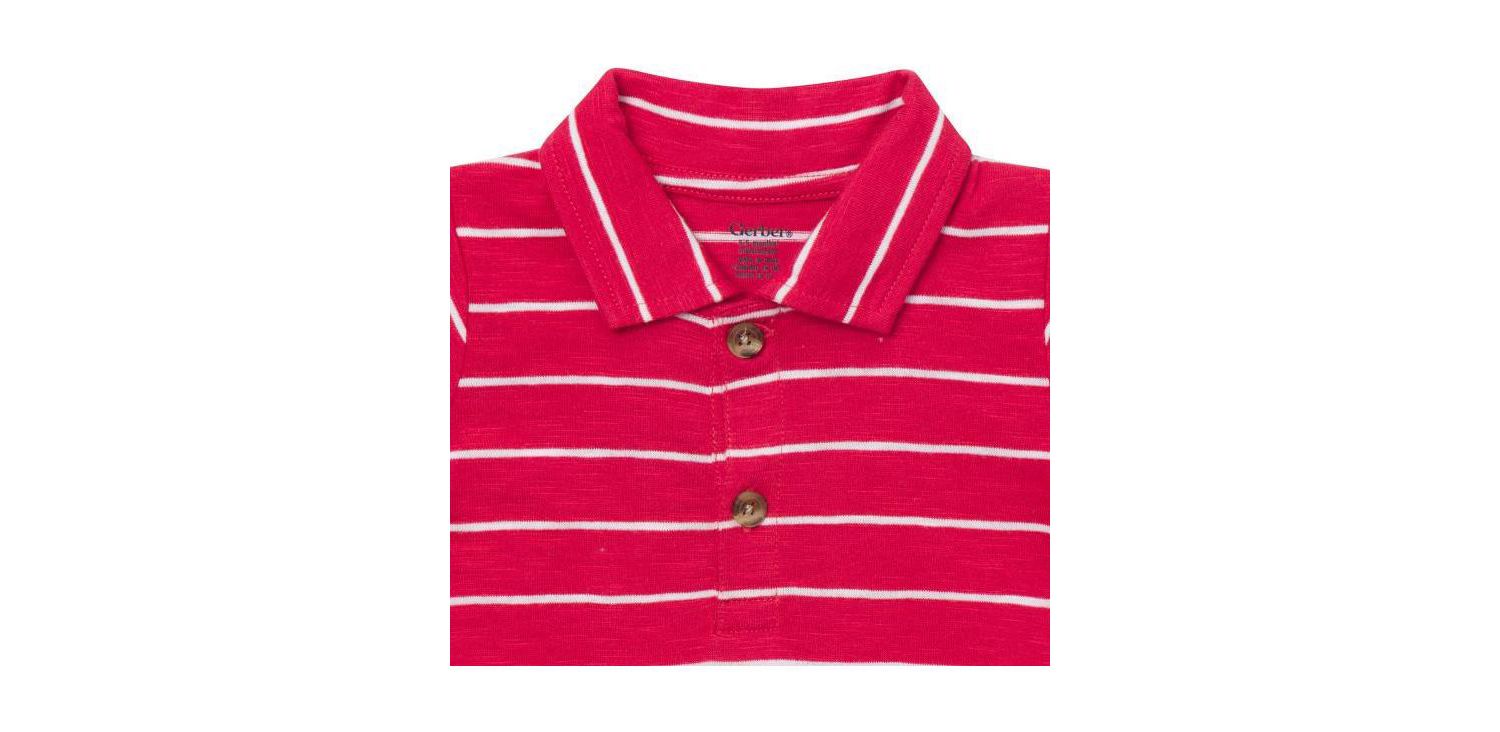 Baby Boys ( new born to 18 M ) polo Bodysuit Stripes