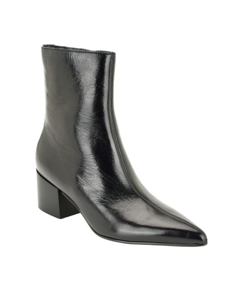 Женские ботинки Calvin Klein Rimidy Block Heel Dress Booties, цвет: Чёрный кожаный