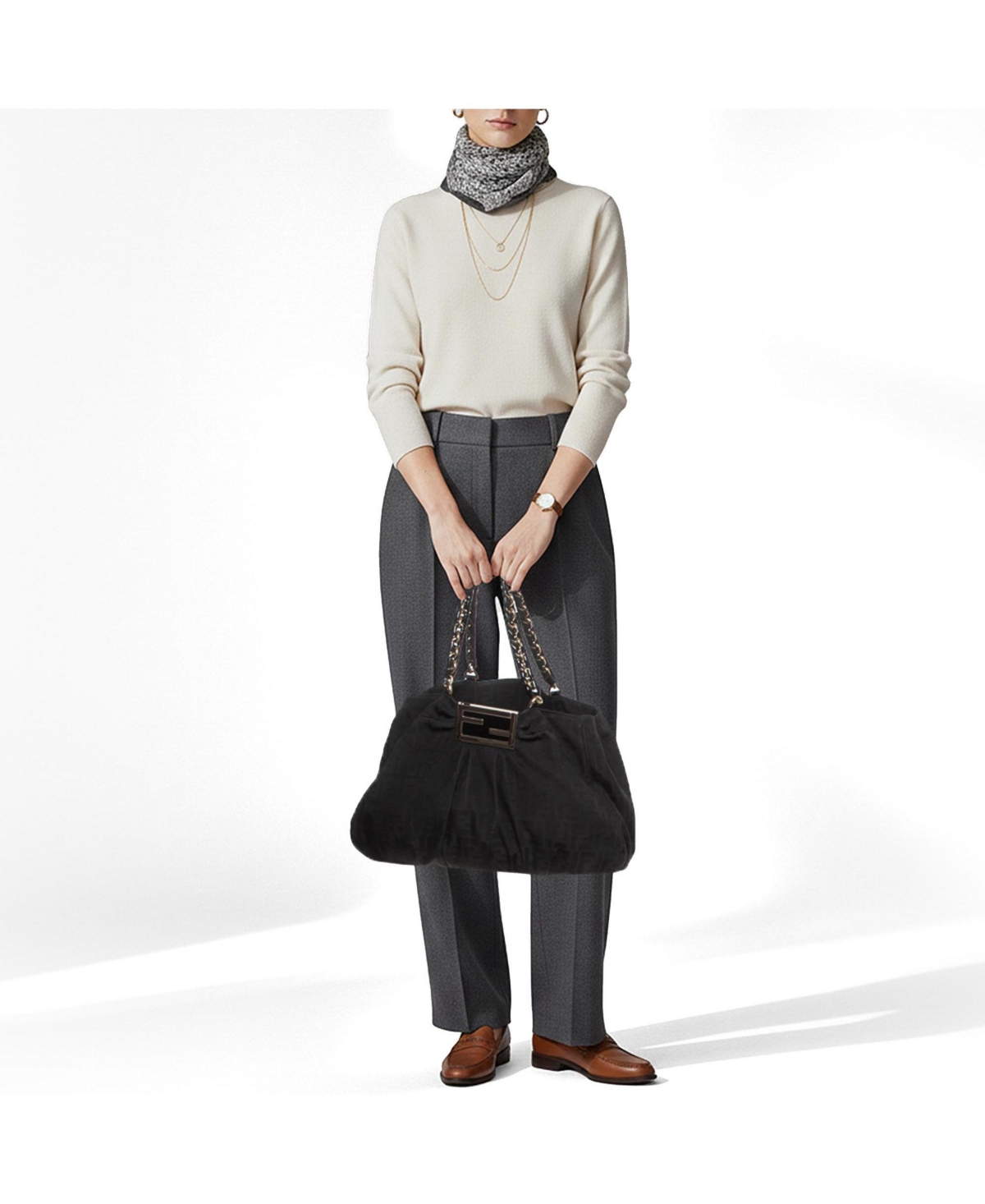 Pre-Owned Fendi Women's Canvas Shoulder Bag