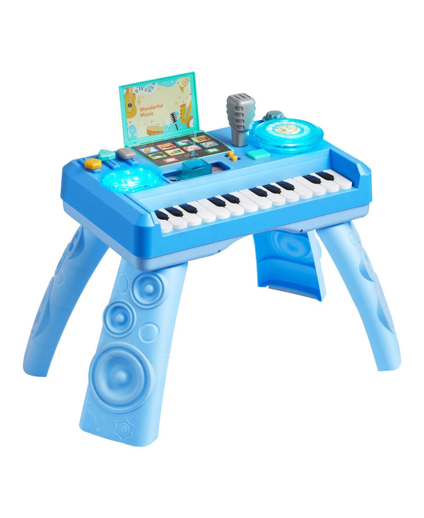 Детская игрушка SUGIFT Baby DJ Turntable 133 Sound Sources Record and Playback Musical Activity Table, Ages 6 Months+, цвет: Синий — фото 11