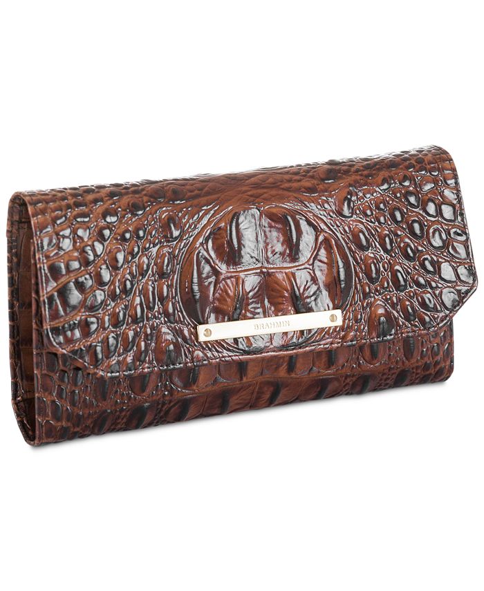 Brahmin Soft Checkbook Melbourne Embossed Leather Wallet Macy's