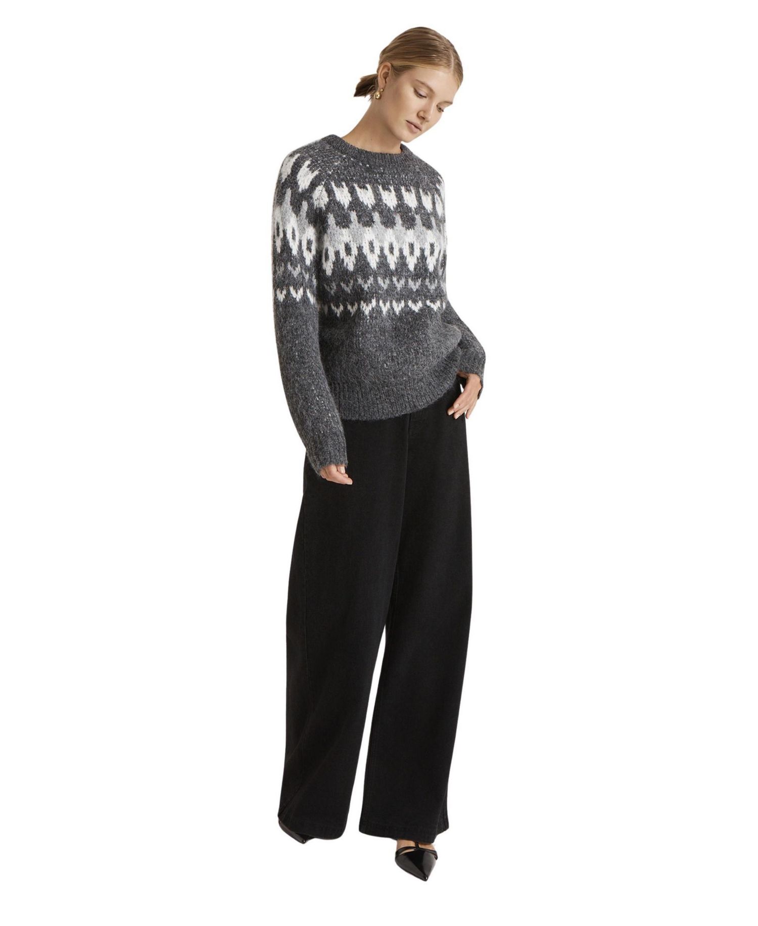 Women's Belinda Fair Isle Long-Sleeve Round Neck Sweater