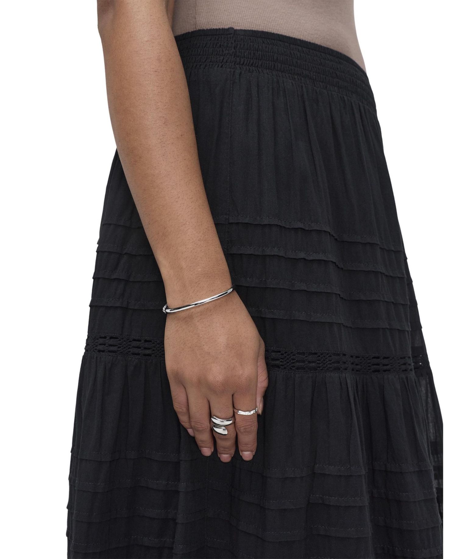 Women's Imani Tiered High-Waisted Midi Skirt