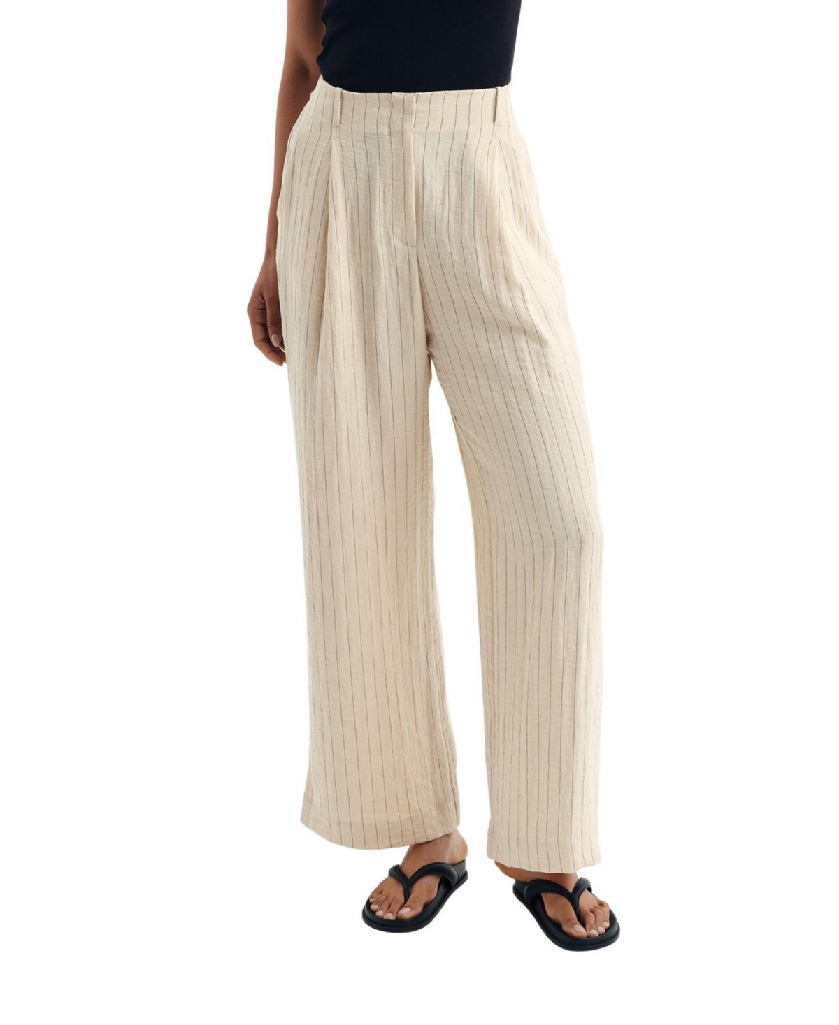 Finery London Women's Mara High-Waisted Wide-Leg Trousers