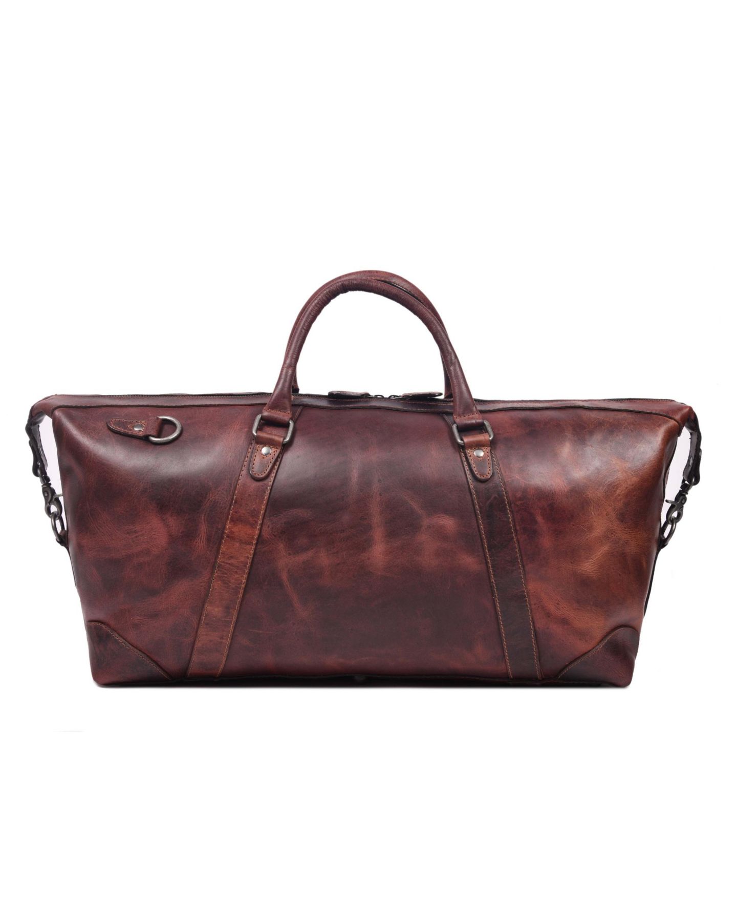 Кожаная дорожная сумка Aaron Leather Goods из цельной кожи, унисекс — фото 9
