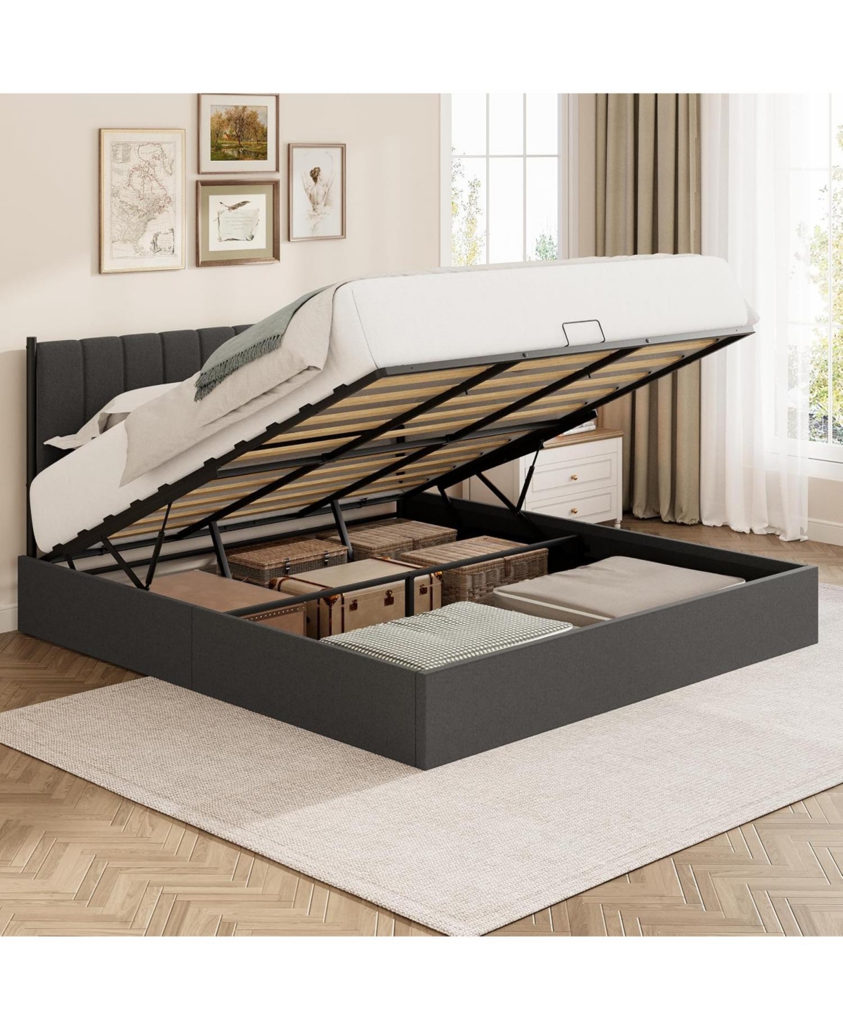 gaomon King Lift Up Storage Bed