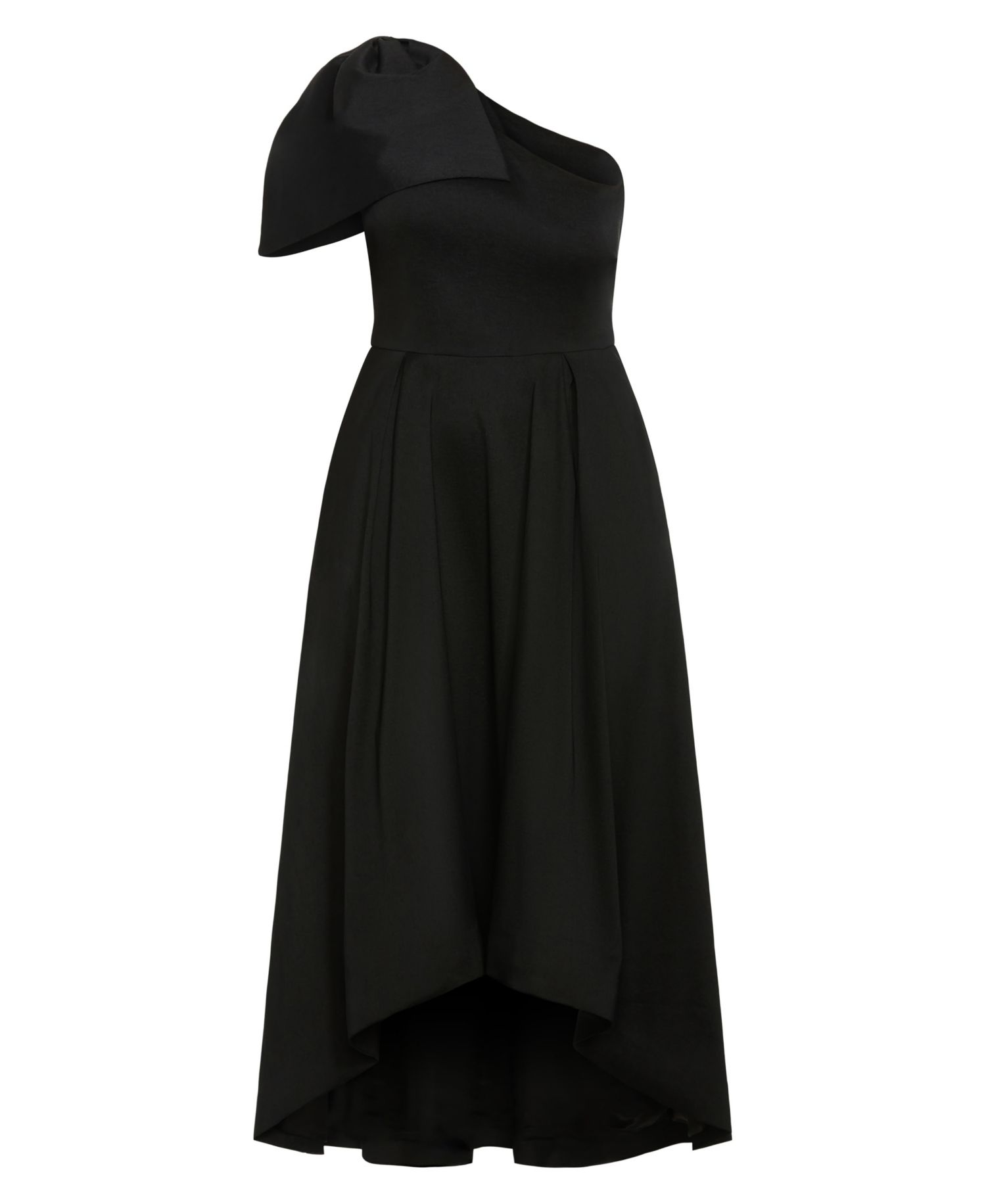 Plus Size Captivate One-Shoulder Fit & Flare Hi-Lo Dress