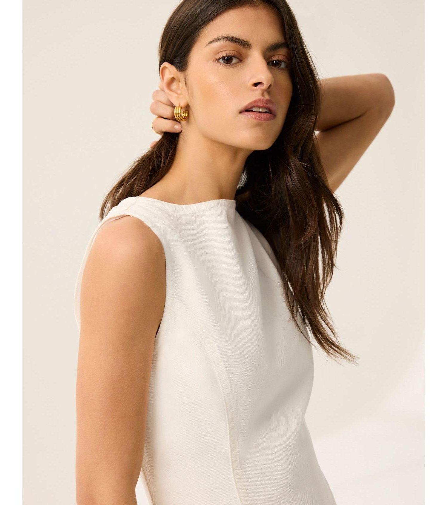 Women's Sleeveless Denim Mini Dress