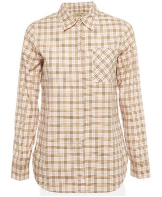 Burberry Women's Plaid Long-Sleeve Button-Up Shirt