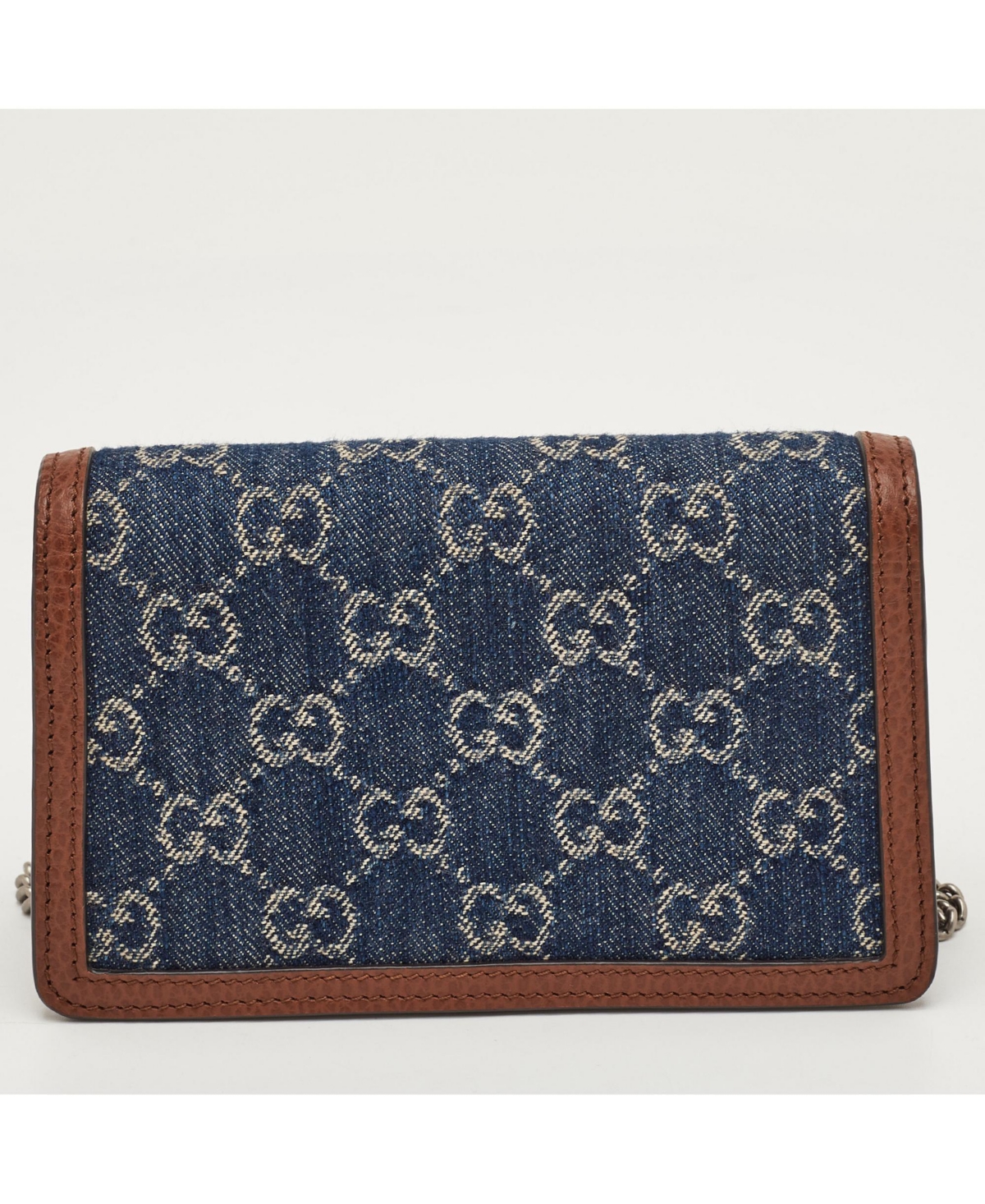 Pre-Owned Gucci Women's Dionysus Super Mini Gg Denim Shoulder Bag
