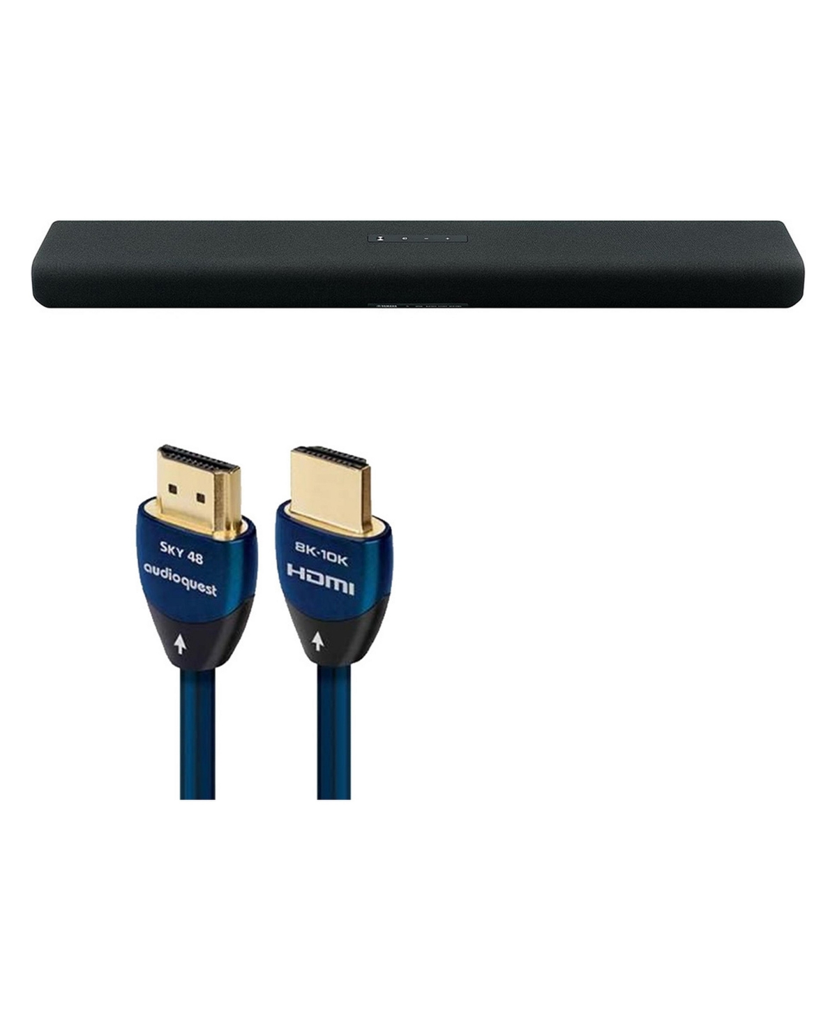 Yamaha Sr-B30A Dolby Atmos Sound Bar with Built-In Subwoofers Bundle with AudioQuest Sky Hdmi Cable - Black