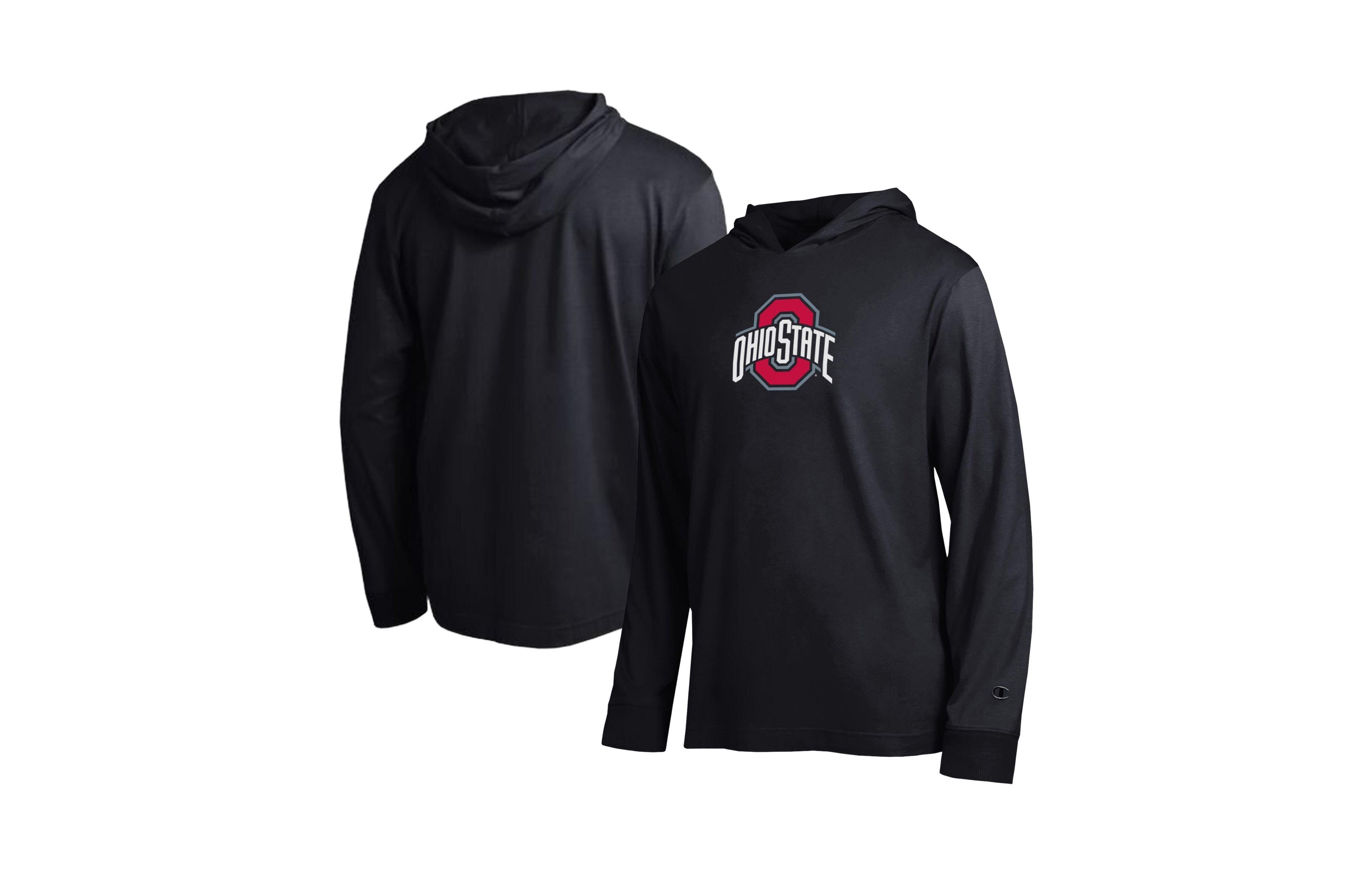 Champion Men's Black Ohio State Buckeyes Tonal All-Star Long Sleeve Hooded Sweatshirt