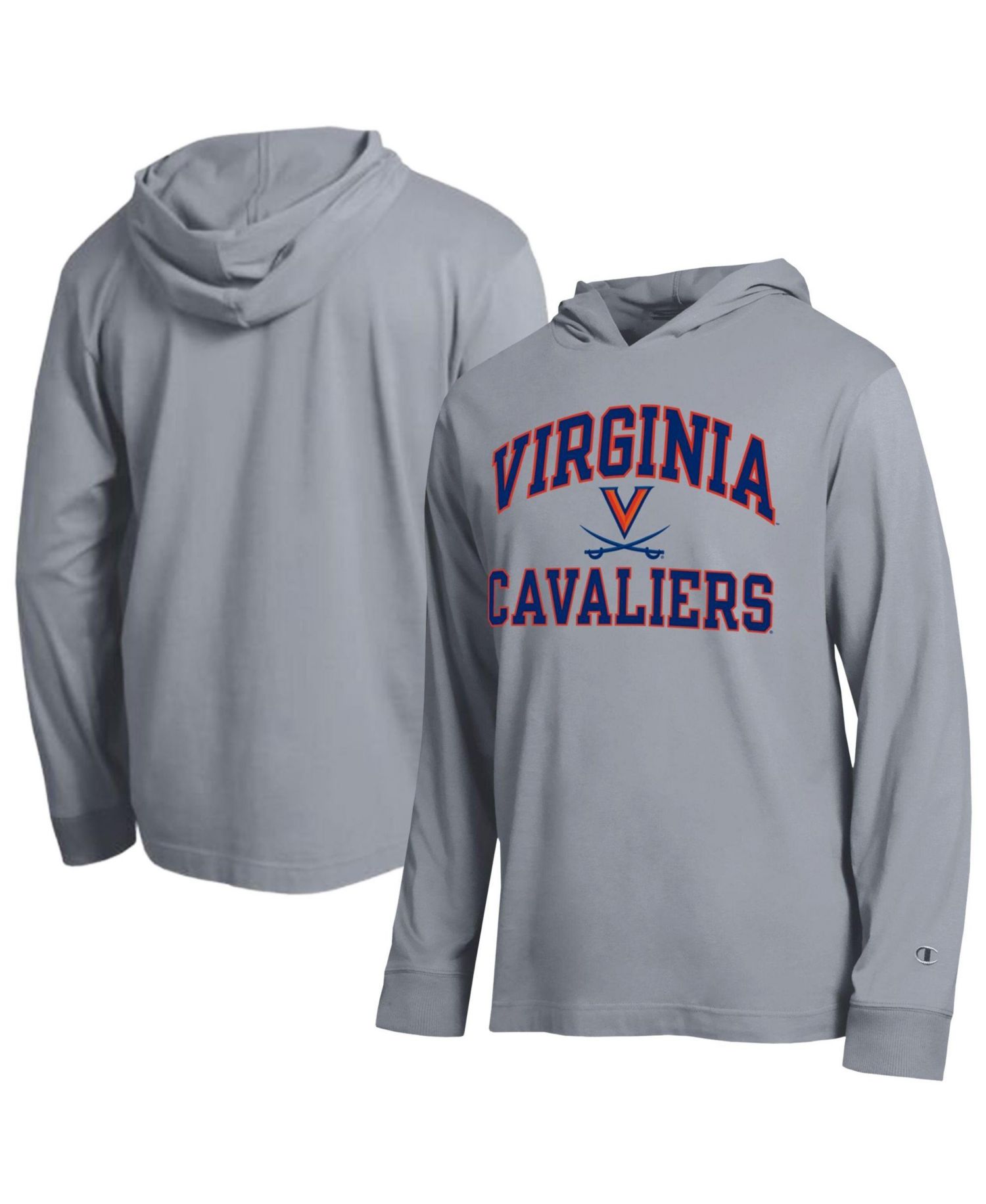Men's Heather Gray Virginia Cavaliers High Motor All-Star Long Sleeve Hooded Sweatshirt