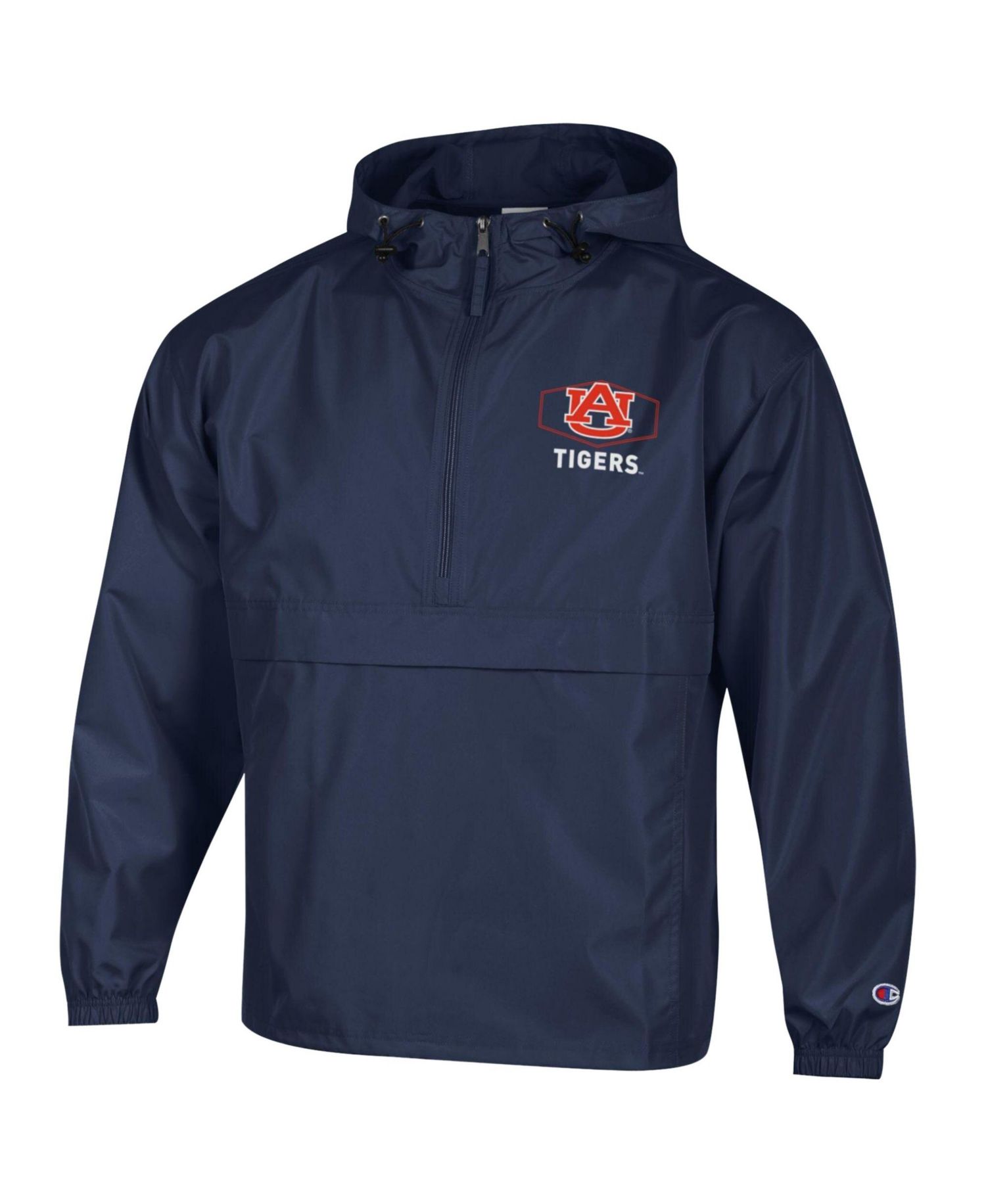 Men's Navy Auburn Tigers Delay Packable Half-Zip Jacket