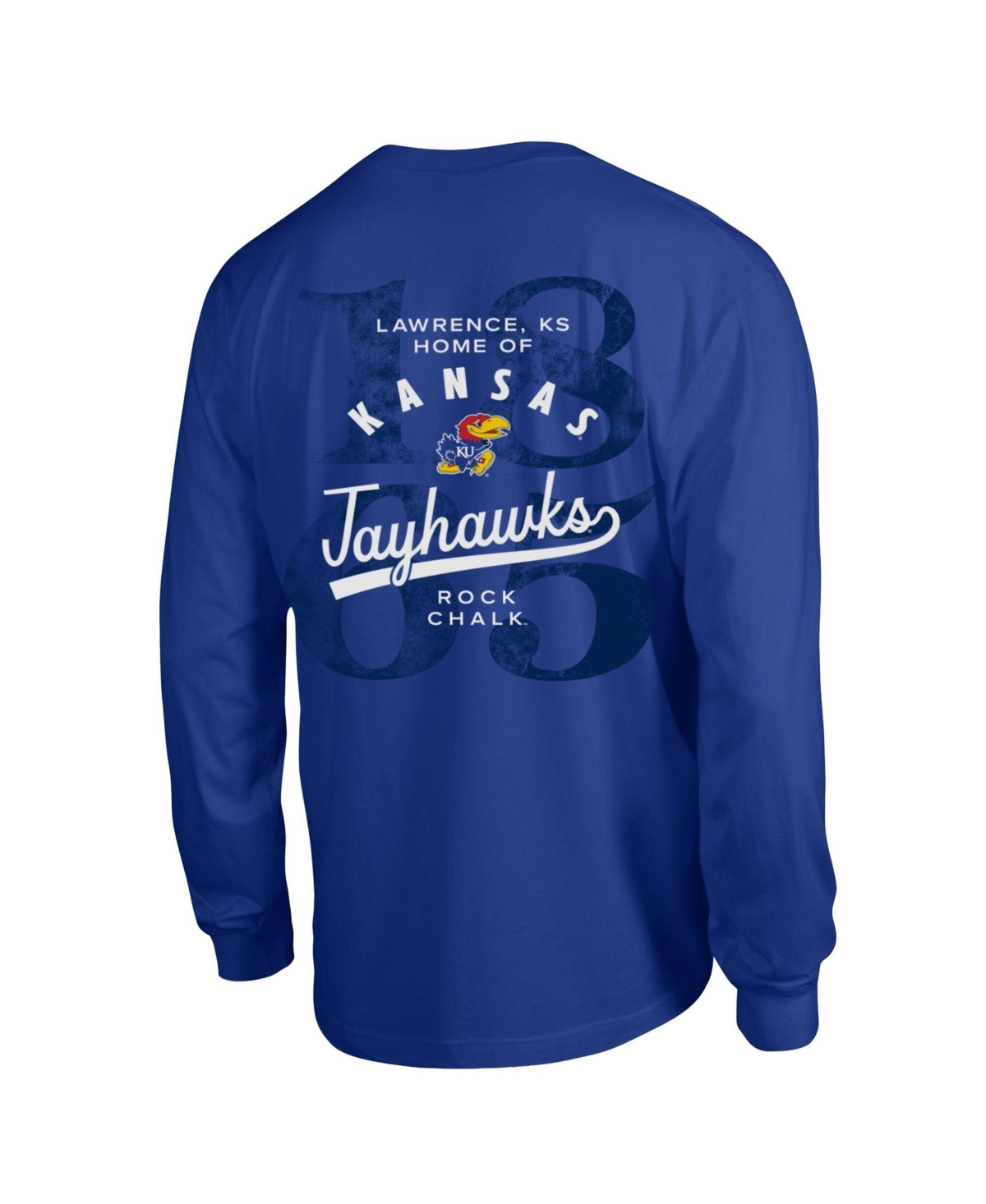 Champion Men's Royal Kansas Jayhawks Laminated All-Star Long Sleeve T-Shirt