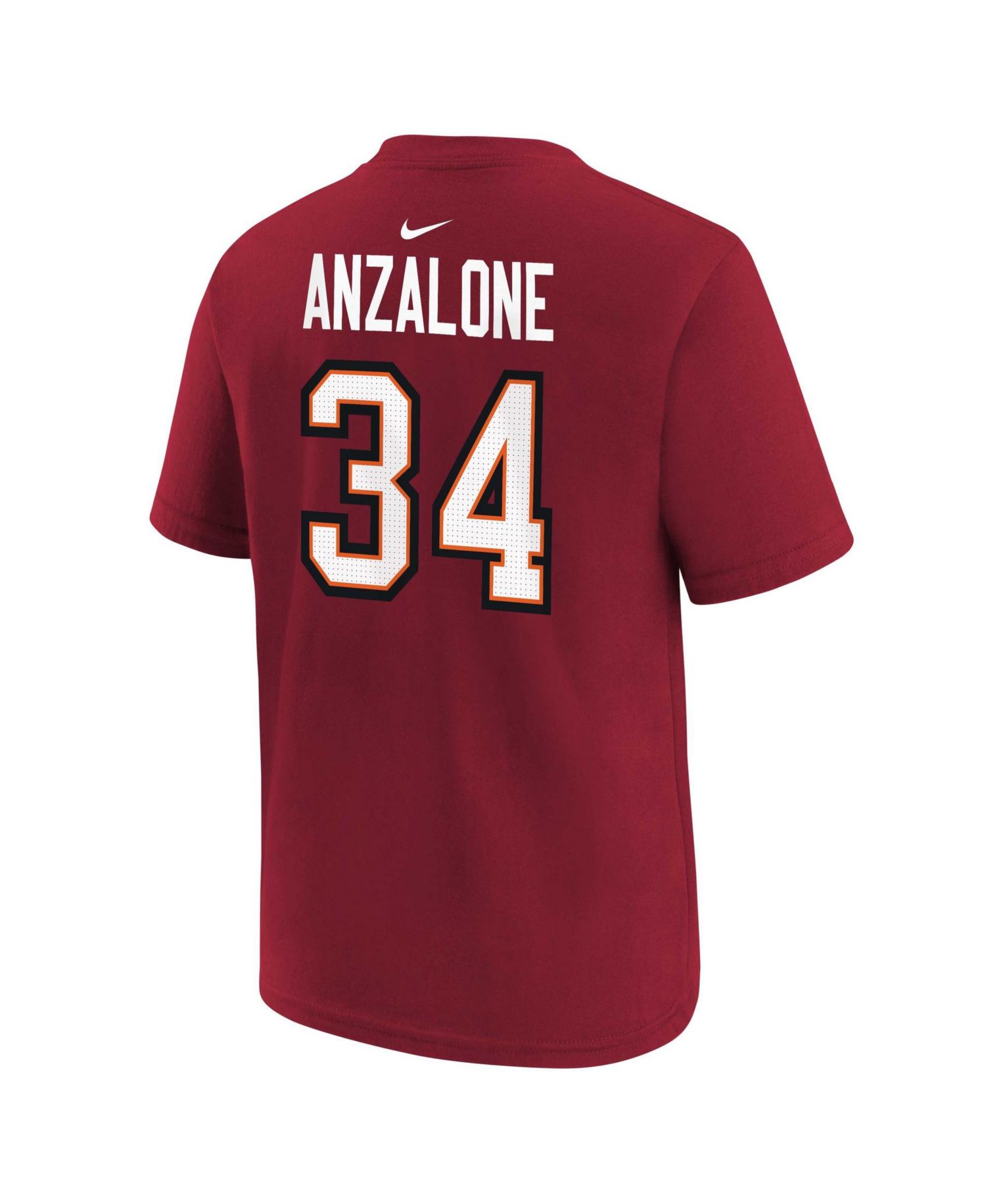 Big Boys' and Girls' Tampa Bay Buccaneers Alex Anzalone Name & Number Crewneck T-Shirt