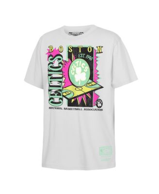Boys' 4-20 & Girls' 4-16 Boston Celtics Neon Court Shock Distressed Retro T-Shirt