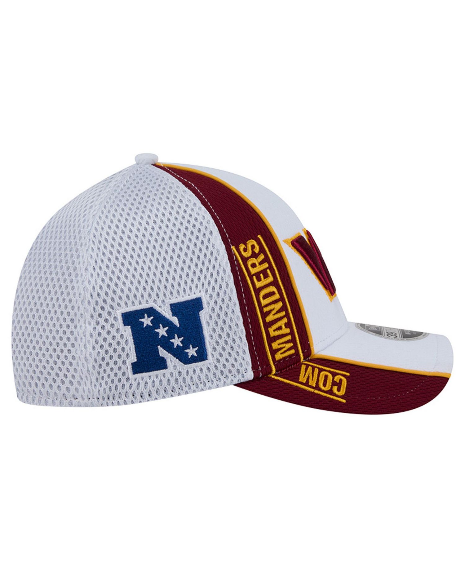 Men's White/Burgundy Washington Commanders Dash 39THIRTY Flex Hat