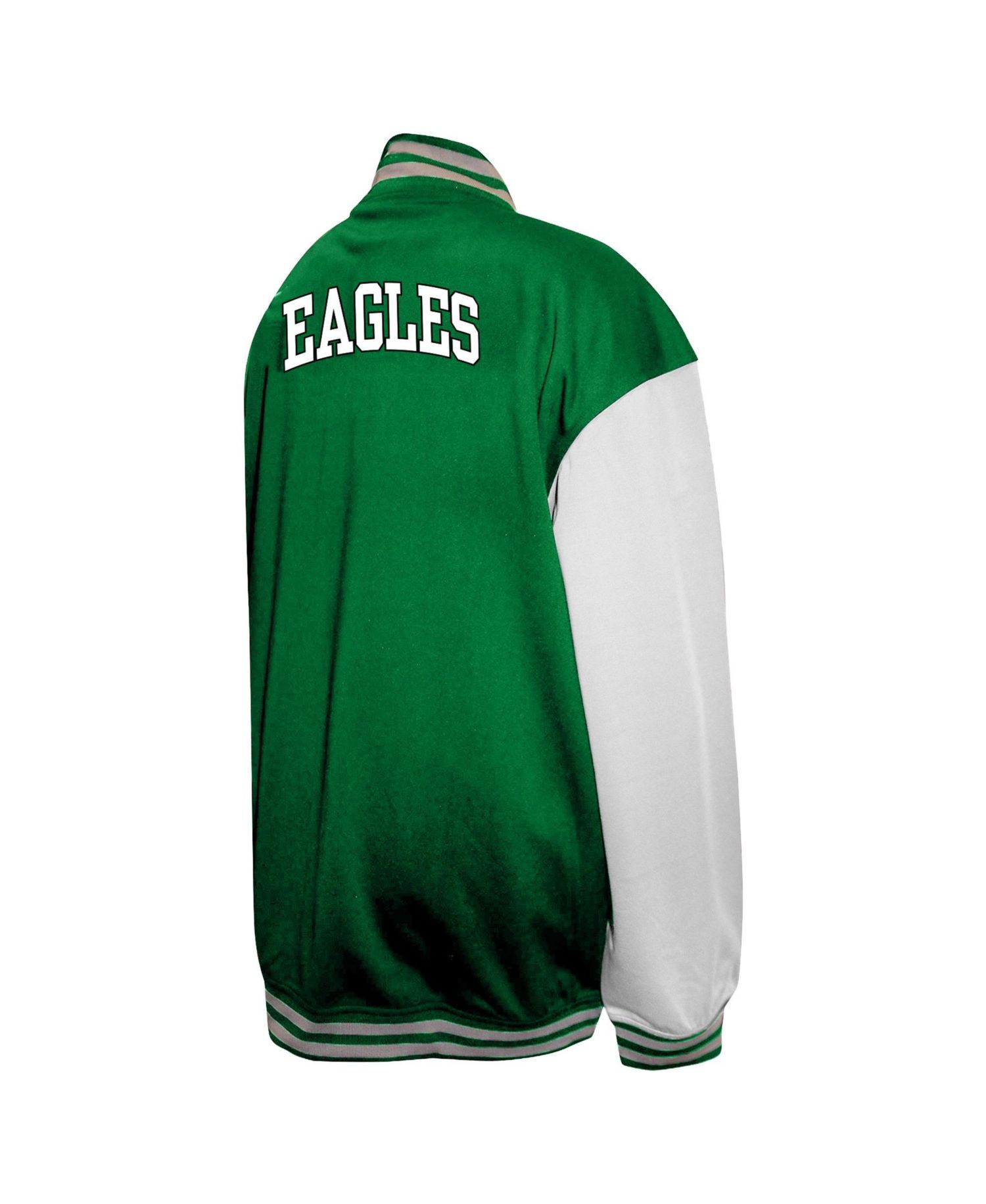 Men's Midnight Green Philadelphia Eagles Big Tall Full-Snap Varsity Jacket