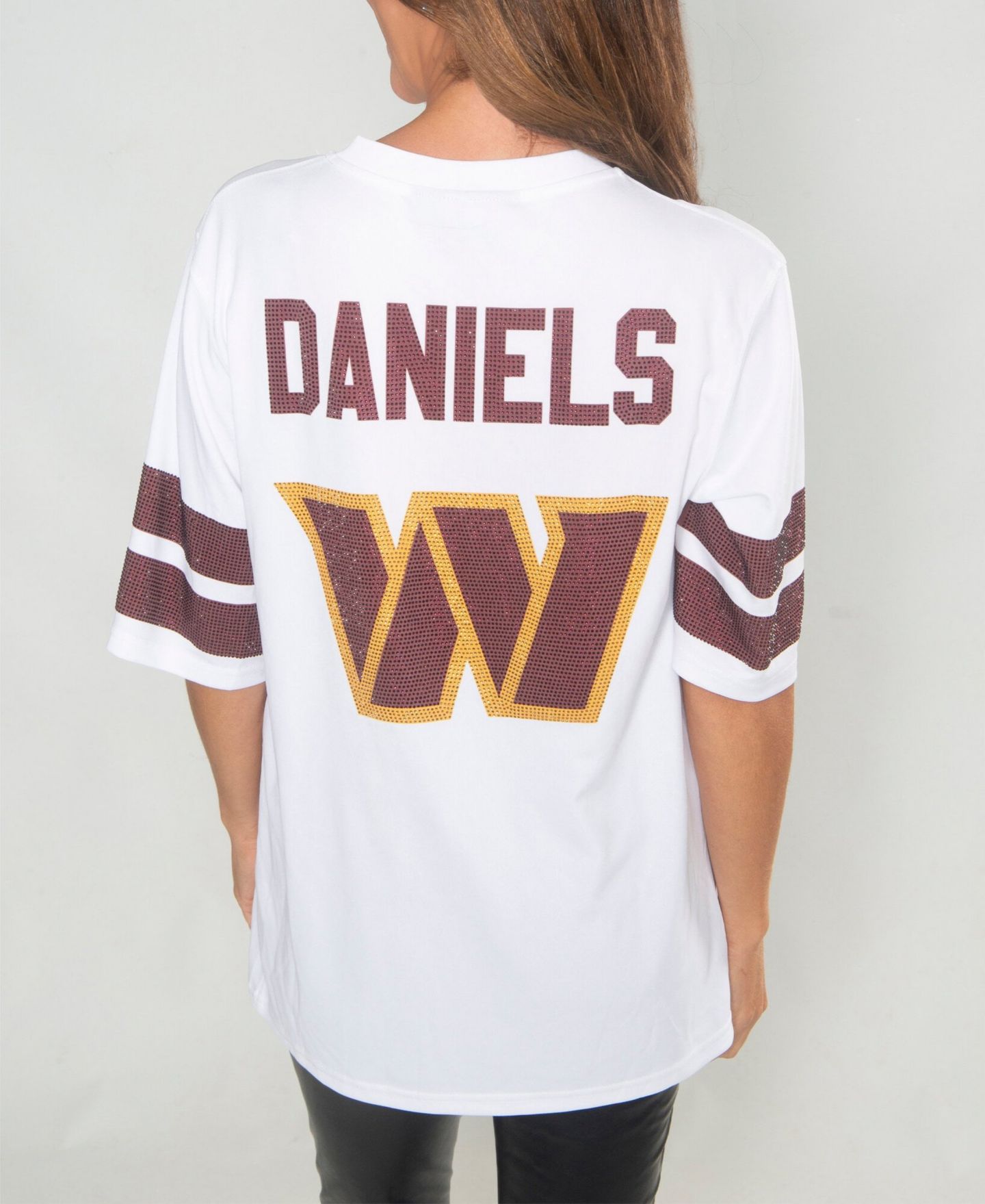 Женский топ Cuce Jayden Daniels Washington Commanders Oversized-Fit Tunic — фото 3