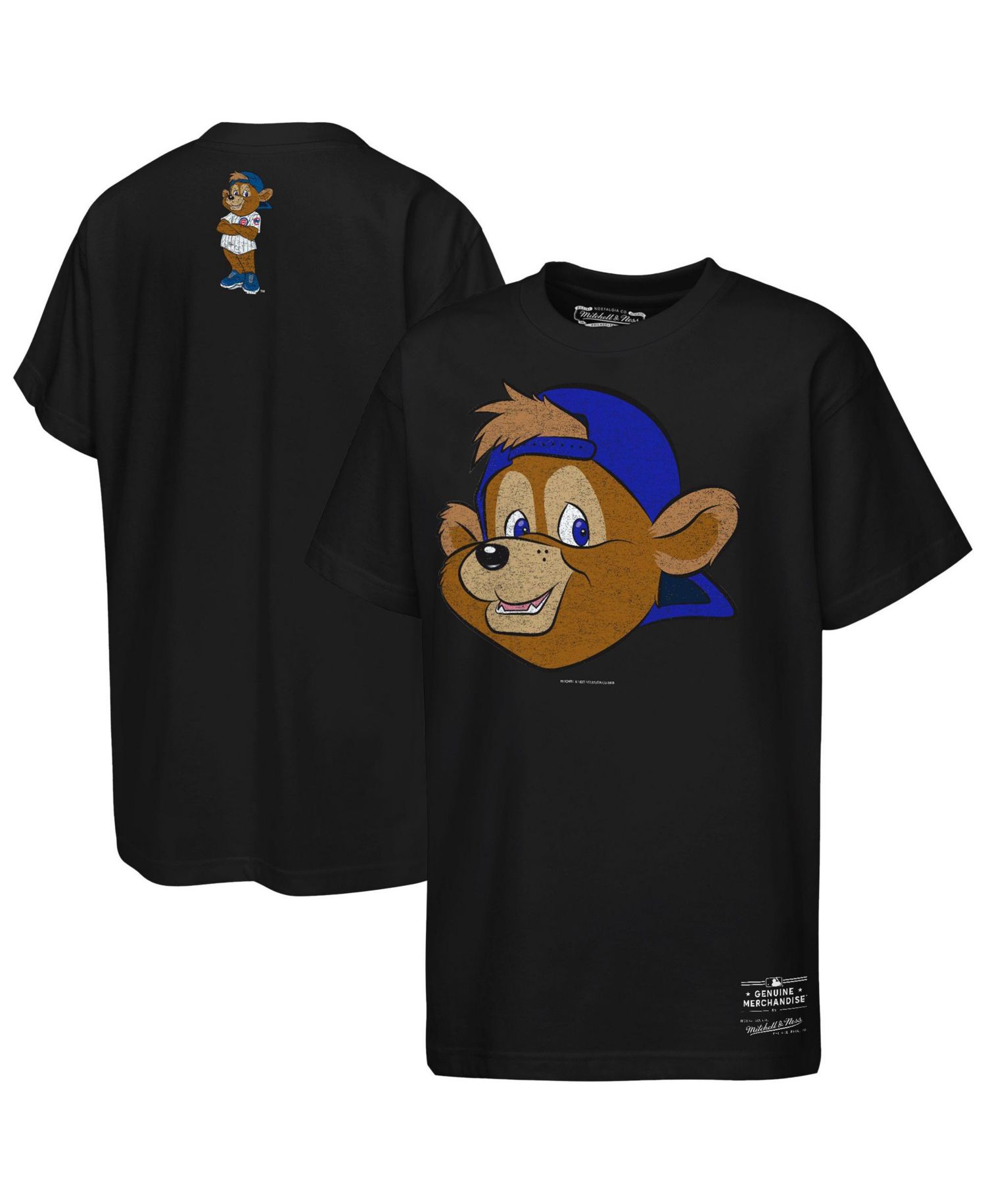 Boys' and Girls' 4-16 Chicago Cubs Big Face Mascot Distressed-Graphic Cotton T-Shirt