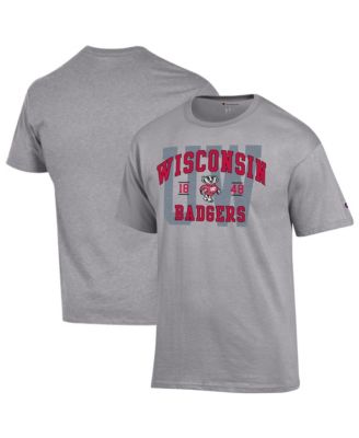Men's Heather Gray Wisconsin Badgers Varsity T-Shirt