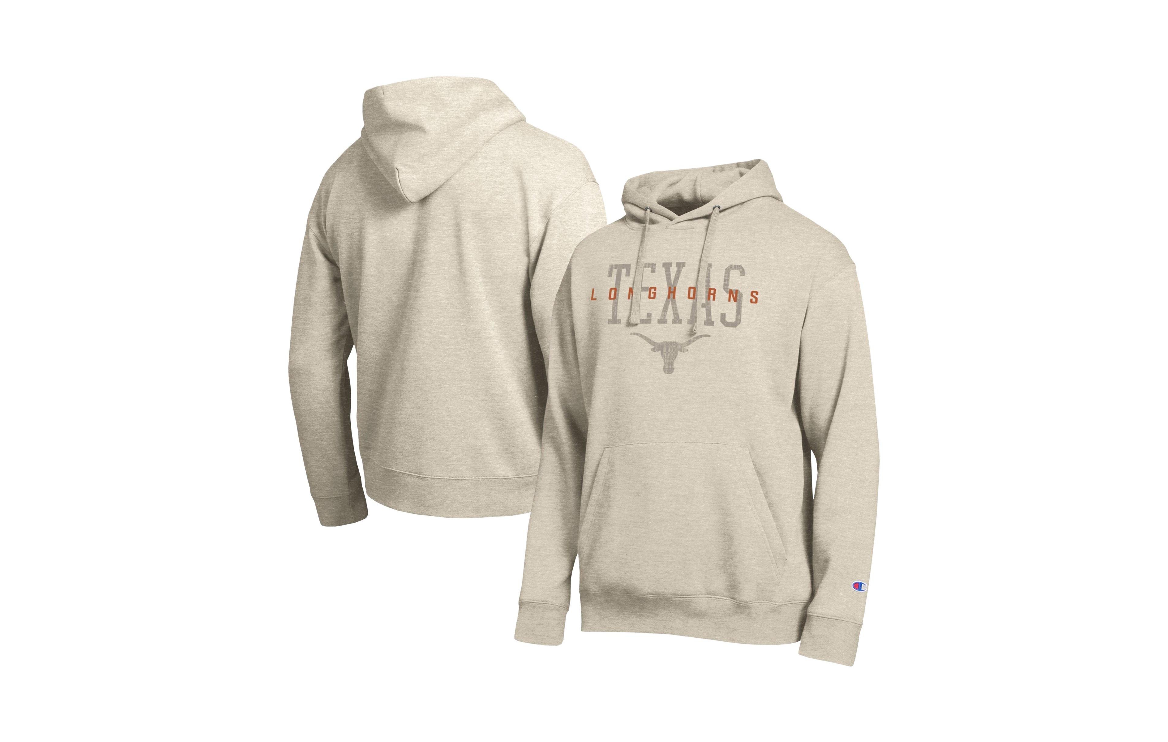 Champion Men's Texas Longhorns All-Star Neutral Stack Graphic Fleece Relaxed Fit Hoodie