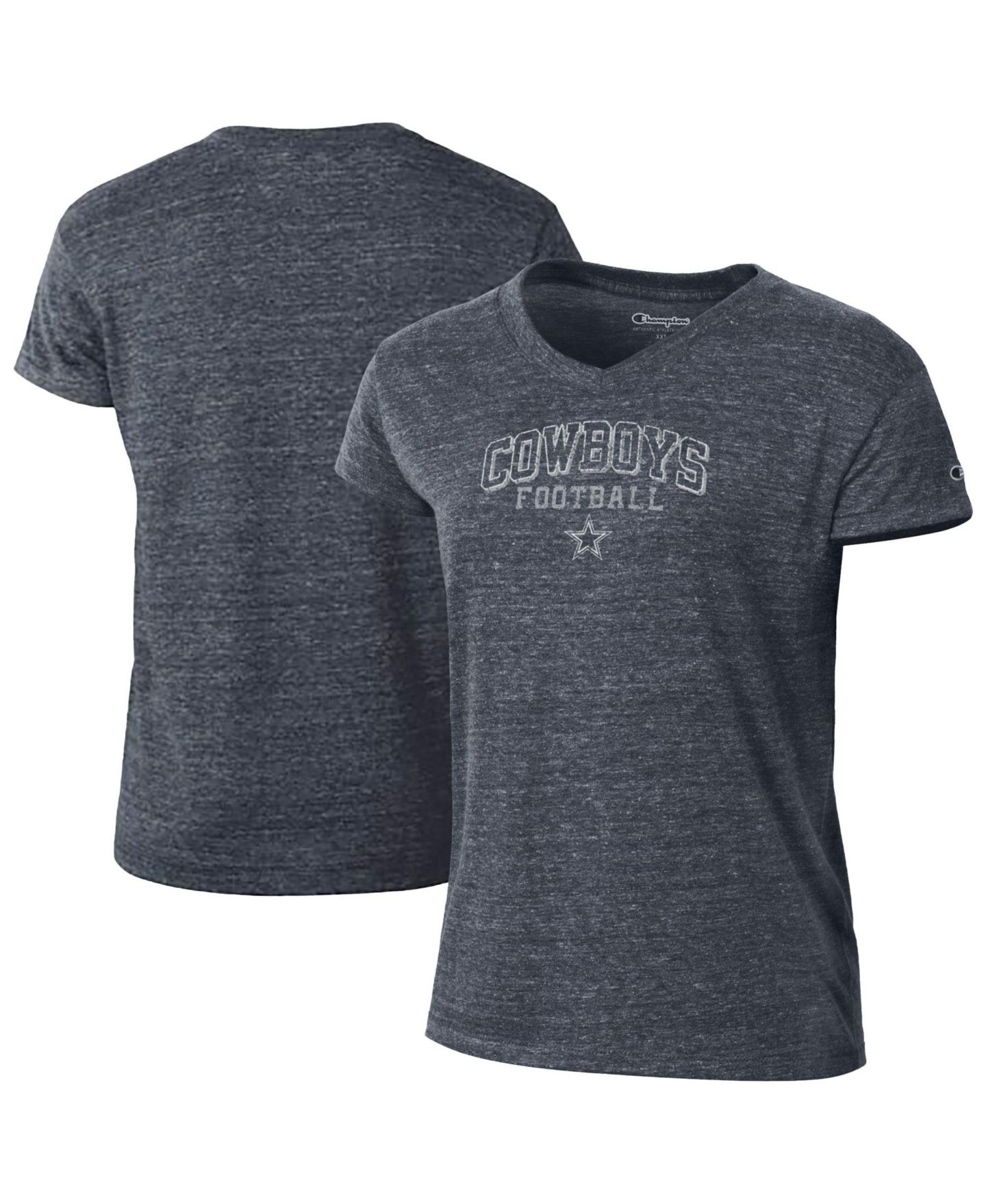 Женская футболка Champion Dallas Cowboys Triumph Tri-Blend V-Neck — фото 1