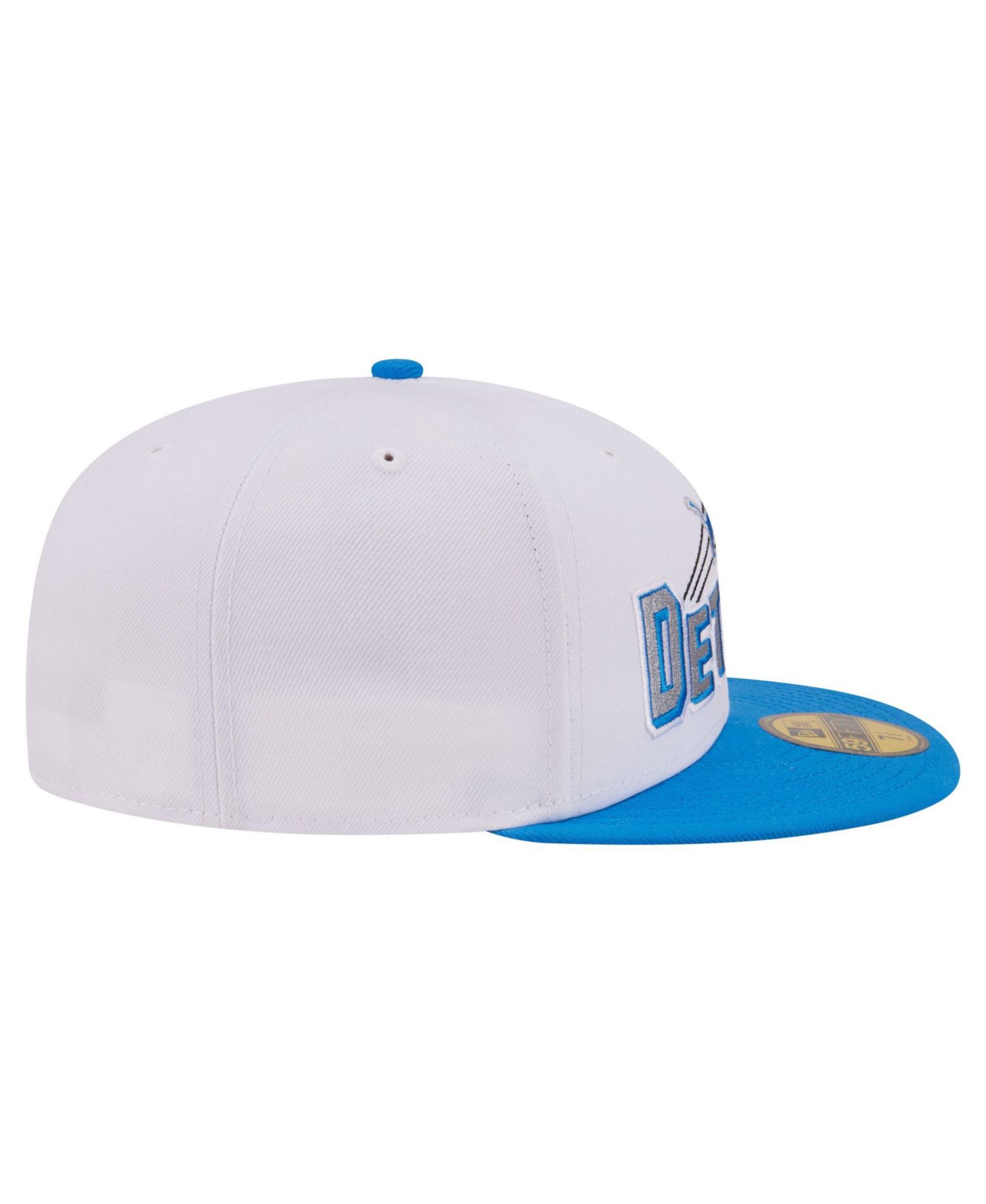 Men's White/Blue Detroit Lions Retro Swoop 59FIFTY Fitted Hat